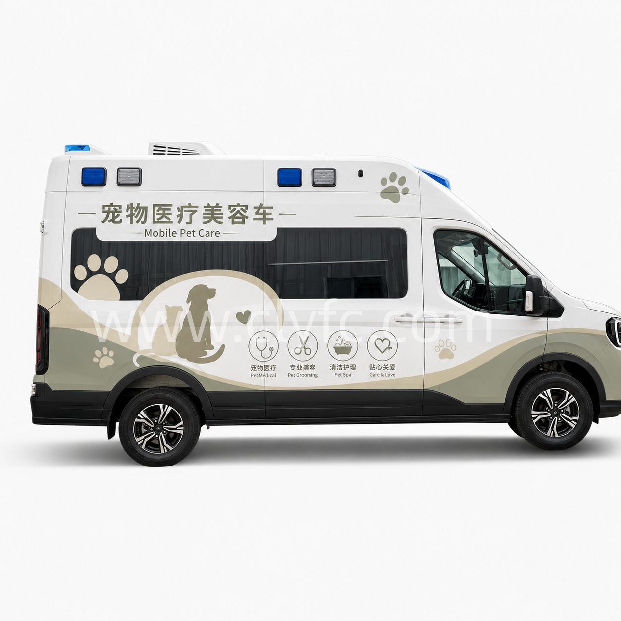 专用汽车结构图解:移动服务车整体设计